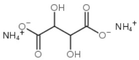 酒石酸铵化学式结构图