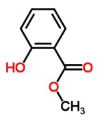水杨酸甲酯分子结构图