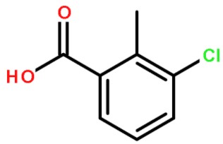3-氯-2-甲基苯甲酸化学式结构图