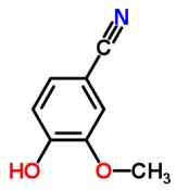 4-羟基-3-甲氧基苯甲腈分子式结构图