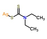 二乙基二硫代氨基甲酸银化学结构