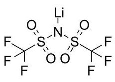 双三氟甲烷磺酰亚胺锂分子式结构图