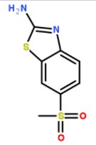 2-氨基-6-甲砜基苯并噻唑分子式结构图