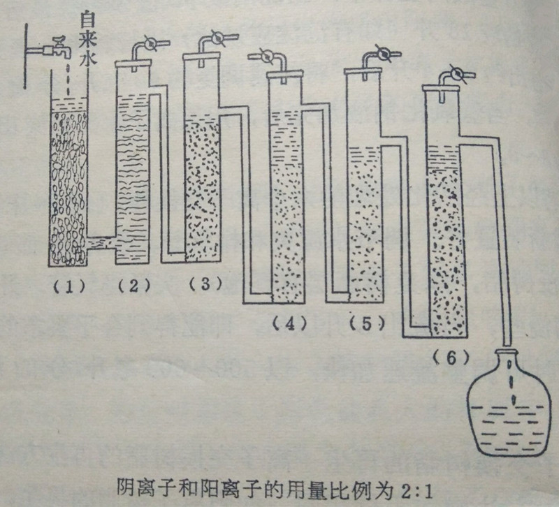 带混合柱离子交换柱的装置