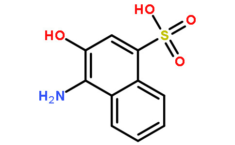 1-氨基-2-萘酚-4-磺酸分子式结构图