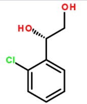 S-邻氯苯基乙二醇化学式结构图