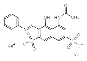 偶氮荧光桃红分子式结构图